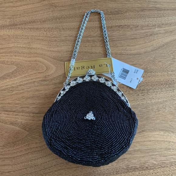 NWT La Regale crystal beaded purse